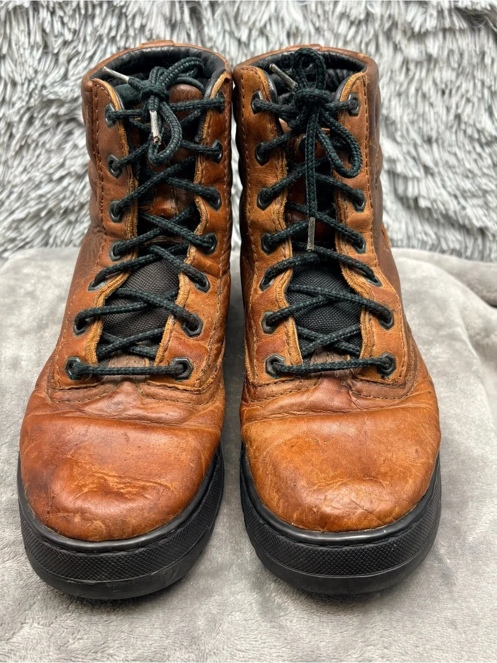 Reebok Boks Boots Mens 7 Brown Leather Hiking 90s Vintage Ghostface Scream